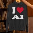 Red Heart I Love Ai パーカー