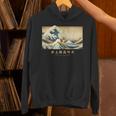 Surfing Boston Terrier Kanagawa Wave Japanese Dog For Men Women Kids Unisex Hoodie, gift for family, gift for coworker