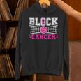 Volleyball Breast Cancer Awareness Block Out Cancer Pink Hoodie