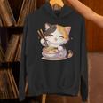 わがまま猫 ねこ ラーメン好き かわいい おもしろ マンガ 長袖tシャツ パーカー