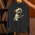 ギターロッカー ギタリスト 動物 パンク グランジ犬とマルチーズ パーカー