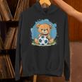 サッカーボール付きのかわいいテディベア パーカー