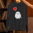 シマエナガ『ハート』白い鳥【どうぶつフレンズ】動物 ゆるくて かわいい パーカー