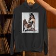 セクシーガールグラフィックtシャツ-猫マスクv2のセクシーなピンナップガール パーカー