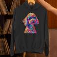 トイプードル愛好家デザイン ポップアート 面白いトイプードル 犬 長袖tシャツ パーカー