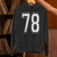 ナンバー78 バーシティスタイル ボールド スポーツ 誕生日 ジャージ パーカー