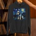 バン・ゴッホ 星月夜ミニチュア・シュナウザー 長袖tシャツ パーカー