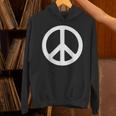 ホワイト ピースサイン パーカー