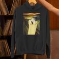 ポメラニアン 面白いtシャツ 犬 ムンクの叫び かわいい メンズ 子供 おもしろ 服 グッズ ネタ わんこ パーカー