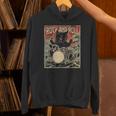 猫 演奏 ドラム ロック オン ヴィンテージ ロック ドラマー 猫 長袖tシャツ パーカー