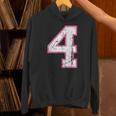 番号 4 ピンクのお気に入りの番号 パーカー