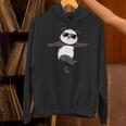 面白いパンダダンシングダンスポーズサングラス パーカー
