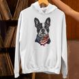 Boston Terrier American Flag Unisex Hoodie, American Boston Terrier Hoodies, gift for family, gift for coworker
