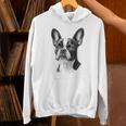 Boston Terrier Dog Motif Pet Illustration Boston Terrier For Men Women Kids Unisex Hoodie, gift for family, gift for coworker