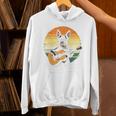 Boston Terrier Guitar Retro Unisex Hoodie, gift for family, gift for coworker