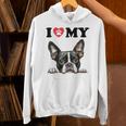 Boston Terrier I Heart My Dog Dog Lover Unisex Hoodie, gift for family, gift for coworker