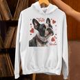 Boston Terrier Is My Valentine Cute Pet Dog Owner Valentine Unisex Hoodie, gift for family, gift for coworker