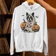 Halloween Boston Terrier Ghost Unisex Hoodie, Boston Terrier Ghost Hoodies, Boston Terrier Halloween Hoodies, gift for family, gift for coworker