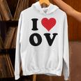 I Heart Ov Initials I Love OV First And Last Name O パーカー