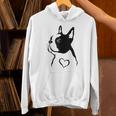 I Love My Boston Terrier Dog With Heart Unisex Hoodie, gift for family, gift for coworker