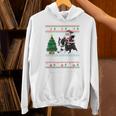 Xmas Tree Lighting Santa Riding Boston Terrier Christmas Unisex Hoodie, Boston Terrier Riding Hoodies, Boston Terrier Christmas Hoodies, gift for family, gift for coworker