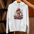 かわいい フランス パリ エッフェル塔 トイプードル パリジャンプードル 長袖tシャツ パーカー
