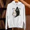かわいい影モンスター コントラスト イラスト 長袖tシャツ パーカー