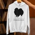 ポメラニアンブラックシルエット パーカー