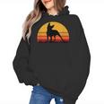Boston Terrier Bostie Sunset Retro Dog Pet Mom Dad Women's Hoodie, Couple Gifts, Mom Gifts, Boston Terrier Dad Gifts, Boston Terrier Mom Gifts, trending gift