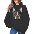 Boston Terrier Cute Puppy Face Dog Lover Pet Owner Women's Hoodie, trending gift