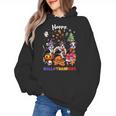 Boston Terrier Dog Christmas Happy Hallothankmas Halloween For Men Women Kids Women's Hoodie, Boston Terrier Christmas Gifts, Boston Terrier Halloween Gifts, trending gift
