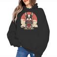 Boston Terrier Dog Japanese Style Samurai Dogs Women's Hoodie, trending gift