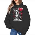 Boston Terrier Dog Valentine's Day Dog Owner Women's Hoodie, trending gift