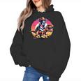 Boston Terrier Wearing A Cowboy Hat On T-Rex Women's Hoodie, trending gift