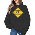 Caution Sign Boston Terrier Dog Bostie Puppy Women's Hoodie, trending gift