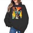 Dog Boston Terrier Hawaiian Women's Hoodie, trending gift