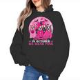 Ghost And Witch Boston Terrier Dog In October We Wear Pink Women's Hoodie, Boston Terrier Ghost Gifts, trending gift