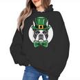 Green Boston Terrier Shamrock St Patricks Day Boston Terrier Women's Hoodie, trending gift