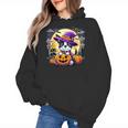 Halloween Boston Terrier Dog Breed With Jack O' Lantern Art Women's Hoodie, Boston Terrier Halloween Gifts, trending gift
