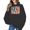 Patriotic Boston Terrier Dog Lover USA Flag 4th Of July For Men Women Kids Women's Hoodie, Patriotic Boston Terrier Gifts, Boston Terrier 4th Of July Gifts, trending gift