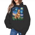Red Heeler Starry Night Cattle Dog Colorful Art By Aja For Men Women Girls Kids Women's Hoodie, trending gift