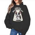 Today Is A Boston Terrier Day Cute Dog Lover Cartoon Women's Hoodie, trending gift