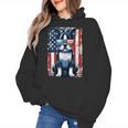 Vintage Boston Terrier Dog American USA US Flag Pets Lovers Women's Hoodie, American Boston Terrier Gifts, trending gift