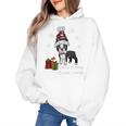 Boston Terrier Christmas T Shirt-Life Is Merrier Premium Tri-Blend Women's Hoodie, Boston Terrier Christmas Gifts, trending gift