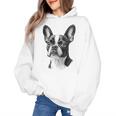 Boston Terrier Dog Motif Pet Illustration Boston Terrier For Men Women Kids Women's Hoodie, trending gift