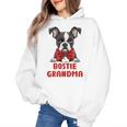 Boston Terrier Grandma Dog Lovers Puppy Bostie Owner Women's Hoodie, trending gift