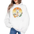 Boston Terrier Guitar Retro Women's Hoodie, trending gift