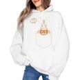 Boston Terrier Halloween Cute Bostie Dog Pocket Boo Women's Hoodie, Boston Terrier Halloween Gifts, trending gift