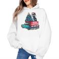 Boston Terrier Merry Christmas Tree Truck Santa Dog X-Mas Women's Hoodie, Boston Terrier Christmas Gifts, trending gift