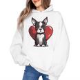 Boston Terrier Mom Dad Bostie Dog Lover Valentines Day Women's Hoodie, Couple Gifts, Mom Gifts, Boston Terrier Dad Gifts, Boston Terrier Mom Gifts, trending gift